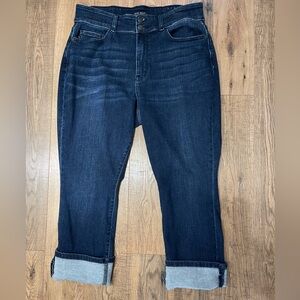 Judy Blue Dark Indigo Capri Fit Denim Jeans Sz 16 W